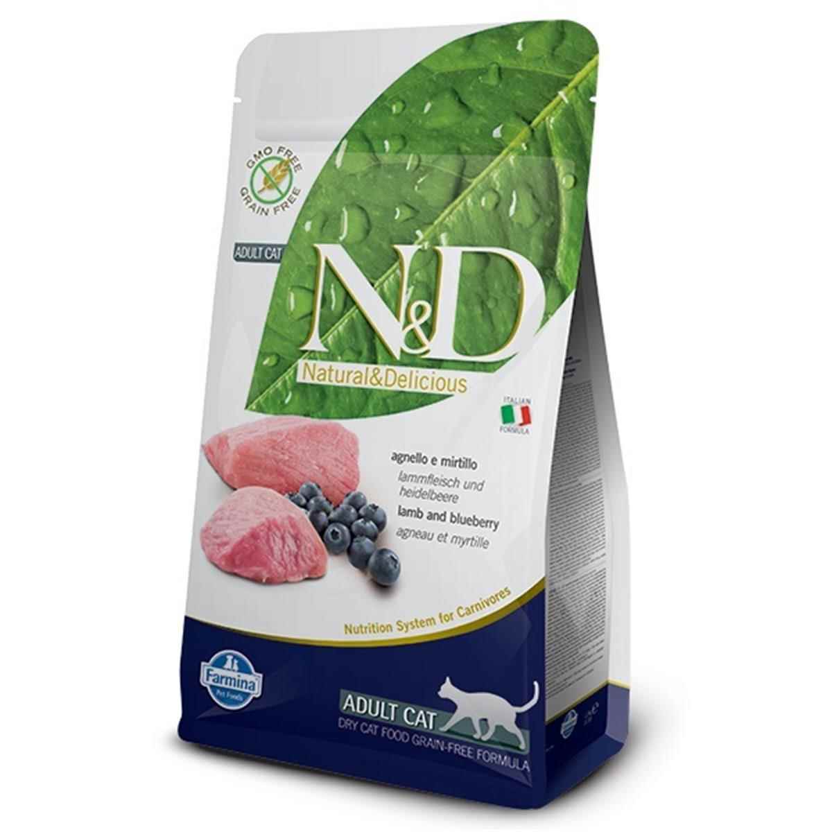 Nd Tahılsız Kuzu Etli Yaban Mersinli Yetişkin Kedi Maması 1,5 Kg