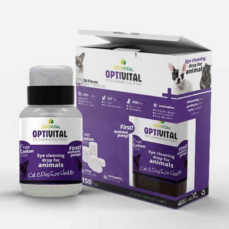 ZooVital Optivital Göz Temizleme Seti (150 ML Solüsyon+Pamuk)