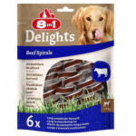 8in1 Delights Beef Spirals Biftekli Burgu Köpek Ödülü 6'lı