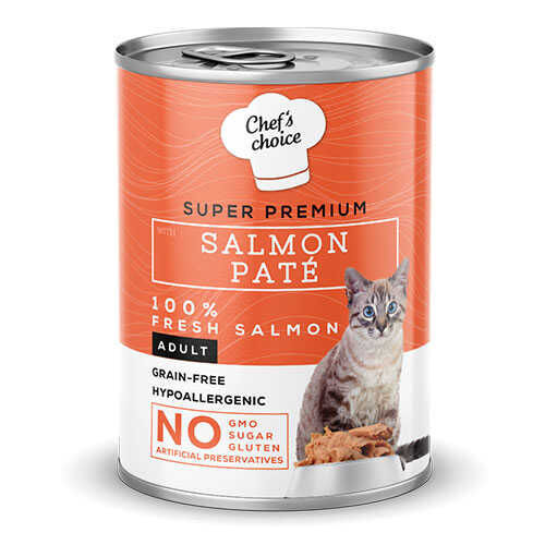 chefs-choice-pate-somonlu-tahilsiz-yetiskin-kedi-konservesi-12-adet-400-gr-yetikin-kedi-konservesi-chefs-choice-921701-55-B Chefs Choice Pate Somonlu Tahılsız Yetişkin Kedi Konservesi 12 Adet 400 Gr - Görsel 1
