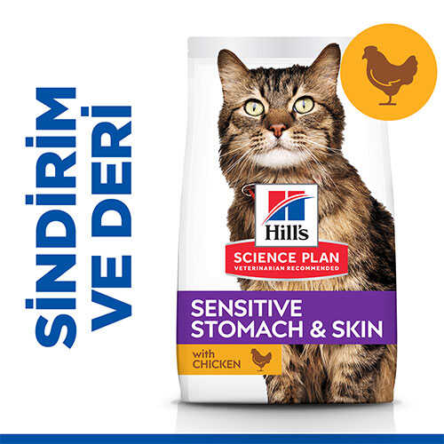 hills-science-plan-adult-sensitive-stomachskin-chicken-tavuklu-yetiskin-kedi-mamasi-15-kg-yetikin-kedi-mamas-hills-science-plan-929081-48-B Hill’s SCIENCE PLAN Adult Sensitive Stomach&Skin Chicken Tavuklu Yetişkin Kedi Maması 1,5 Kg - Görsel 1