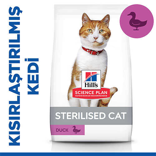hills-science-plan-sterilised-ordekli-kisirlastirilmis-kedi-mamasi-3-kg-ksrlatrlm-kedi-konservesi-hills-science-plan-929098-53-B Hill’s SCIENCE PLAN Sterilised Ördekli Kısırlaştırılmış Kedi Maması 3 Kg - Görsel 1