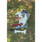 M-Pets Coto Örgü Kemik Köpek Oyuncağı Gri 30 Cm - Görsel 2