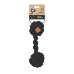 M-Pets Coto Siyah Duo Ball Örgü Köpek Oyuncağı 28 Cm