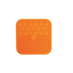 M-Pets Lecca Kedi ve Köpekler İçin Yavaş Beslenme Ödül Matı Small Turuncu 15x15 Cm - Görsel 2