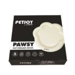 M-Pets Pawsy Seramik Kedi ve Köpek Mama Kabı Beyaz 175 Ml - Görsel 2