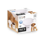 M-Pets Tiltd Seramik Kedi ve Köpek Mama ve Su Kabı Beyaz 150 Ml - Görsel 3