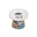 M-Pets Urban Style Seramik Kedi Mama ve Su Kabı Color Mix 150 Ml 10,5x10,6x8 Cm - Görsel 2