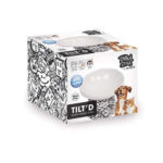 M-Pets Urban Style Seramik Kedi Mama ve Su Kabı Siyah Beyaz 150 Ml 10,5x10,6x8 Cm