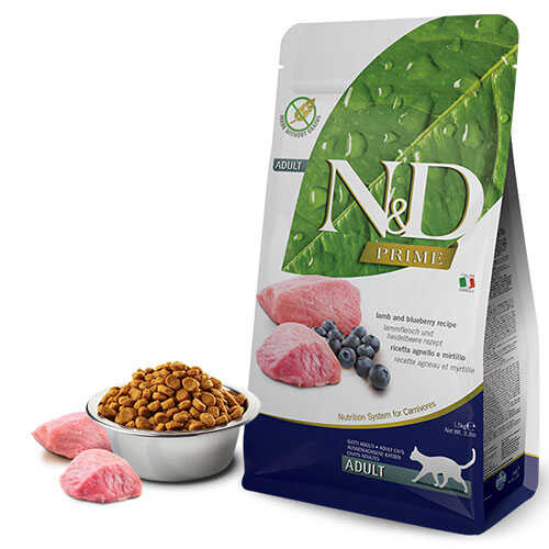 nd-prime-kuzulu-yaban-mersinli-tahilsiz-yetiskin-kedi-mamasi-15-kg-yetikin-kedi-mamas-nd-903933-48-B N&D Prime Kuzulu Yaban Mersinli Tahılsız Yetişkin Kedi Maması 1,5 Kg - Görsel 1