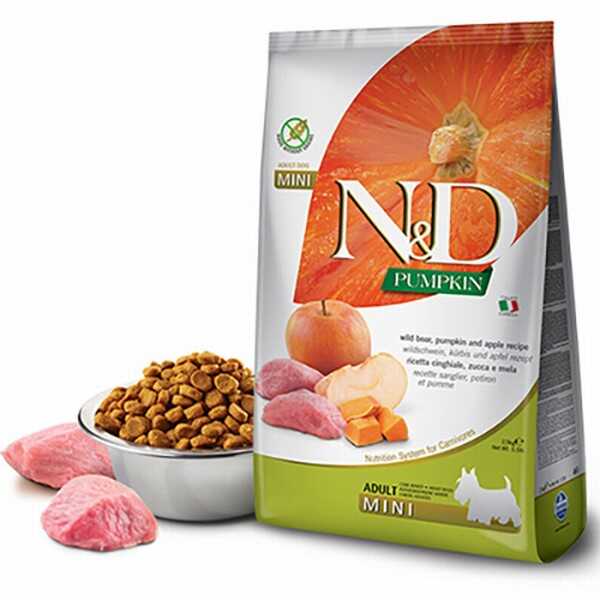 nd-pumpkin-balkabakli-yaban-domuzlu-kucuk-irk-tahilsiz-yetiskin-kopek-mamasi-25-kg-yetikin-kpek-mamas-nd-898616-48-B N&D Pumpkin Balkabaklı Yaban Domuzlu Küçük Irk Tahılsız Yetişkin Köpek Maması 2,5 Kg - Görsel 1