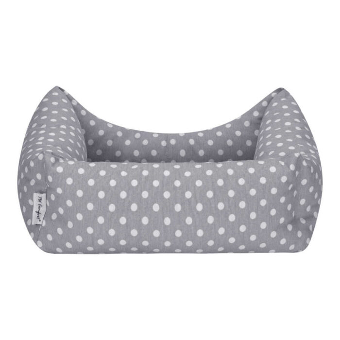 Pet Comfort Uniform Kedi ve Köpek Yatağı Gri Puantiyeli XS 40x50 Cm - Görsel 3