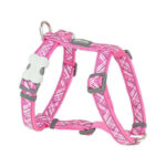 Reddingo Flanno Desenli Pembe Köpek Göğüs Tasması Medium 20 Mm