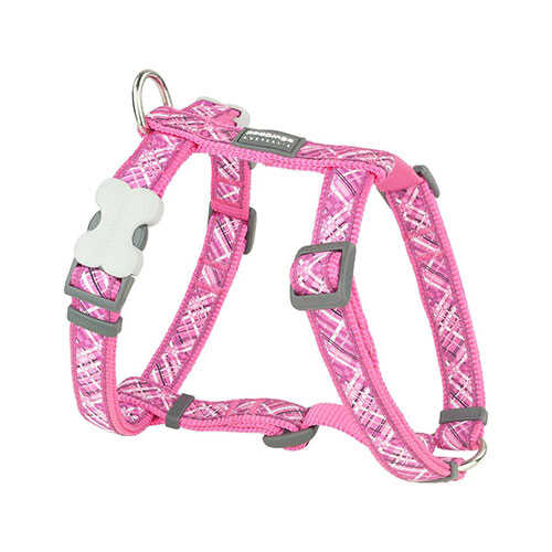 reddingo-flanno-desenli-pembe-kopek-gogus-tasmasi-medium-20-mm-kpek-gs-tasmas-reddingo-931620-54-B Reddingo Flanno Desenli Pembe Köpek Göğüs Tasması Medium 20 Mm - Görsel 1