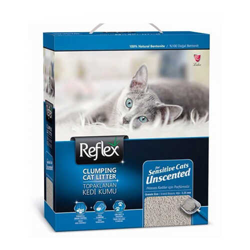 reflex-sensitive-unscented-kokusuz-topaklanan-kedi-kumu-2x10-lt-doal-bentonit-kedi-kumu-reflex-912154-49-B Reflex Sensitive Unscented Kokusuz Topaklanan Kedi Kumu 2x10 Lt - Görsel 1