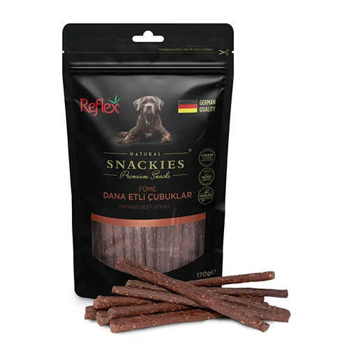reflex-snackies-natural-fume-dana-etli-tahilsiz-kopek-odul-cubugu-170-gr-kpek-dlleri-reflex-929590-55-B Reflex Snackies Natural Füme Dana Etli Tahılsız Köpek Ödül Çubuğu 170 Gr - Görsel 1