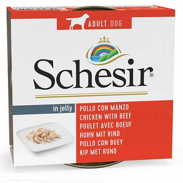 schesir-tavuklu-ve-sigir-etli-jelly-yetiskin-kopek-konservesi-150-gr-yetikin-kpek-konservesi-schesir-929963-49-B Schesir Tavuklu ve Sığır Etli Jelly Yetişkin Köpek Konservesi 150 Gr - Görsel 1