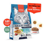 Wanpy With Oven Baked Bites Tavuklu Tahılsız Yetişkin Kedi Maması 1,5 Kg