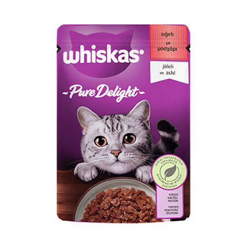 whiskas-pouch-pure-delight-jole-icinde-sigir-etli-yetiskin-kedi-konservesi-6-adet-85-gr-yetikin-kedi-konservesi-whiskas-929763-49-B Whiskas Pouch Pure Delight Jöle İçinde Sığır Etli Yetişkin Kedi Konservesi 6 Adet 85 Gr - Görsel 1