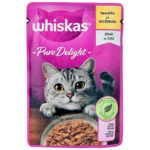 Whiskas Pouch Pure Delight Jöle İçinde Tavuklu Yetişkin Kedi Konservesi 12 Adet 85 Gr