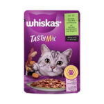 Whiskas Pouch Tastymix Sos İçinde Kuzulu Tavuklu ve Havuçlu Yetişkin Kedi Konservesi 6 Adet 85 Gr