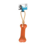 M-Pets Splash Bones Halatlı Köpek Oyuncağı Turuncu 43x8x5 Cm