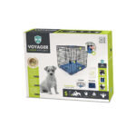 M-Pets Voyager 2 Kapılı Köpek Kafesi Small Mavi 61x46x48 Cm