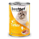 BestPet Parça Etli Hindi Etli Yetişkin Kedi Konservesi 6 Adet 400 Gr