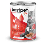 BestPet Parça Etli Kuzu Etli Yetişkin Kedi Konservesi 6 Adet 400 Gr