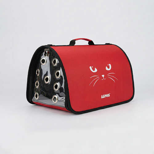 lepus-fly-bag-kedi-desenli-tasima-cantasi-kirmizi-25x40x25-cm-kedi-tasima-cantalari-lepus-994929-57-B Lepus Fly Bag Kedi Desenli Taşıma Çantası Kırmızı 25x40x25 Cm - Görsel 1