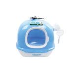M-Pets Helicat Kapalı Kedi Tuvaleti Mavi 68,6x52,6x53,4 Cm