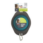 M-Pets Kedi ve Köpekler İçin Katlanır Silikon Mama ve Su Kabı Mavi 420 Ml