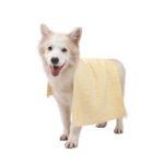M-Pets Bathtime Hızlı Kuruyan Kedi ve Köpek Havlusu Sarı 64x43 Cm - Görsel 3