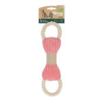 M-Pets Eco Tuga Pembe Peluş Kemik Köpek Oyuncağı 33 x 9,5 x 3 cm